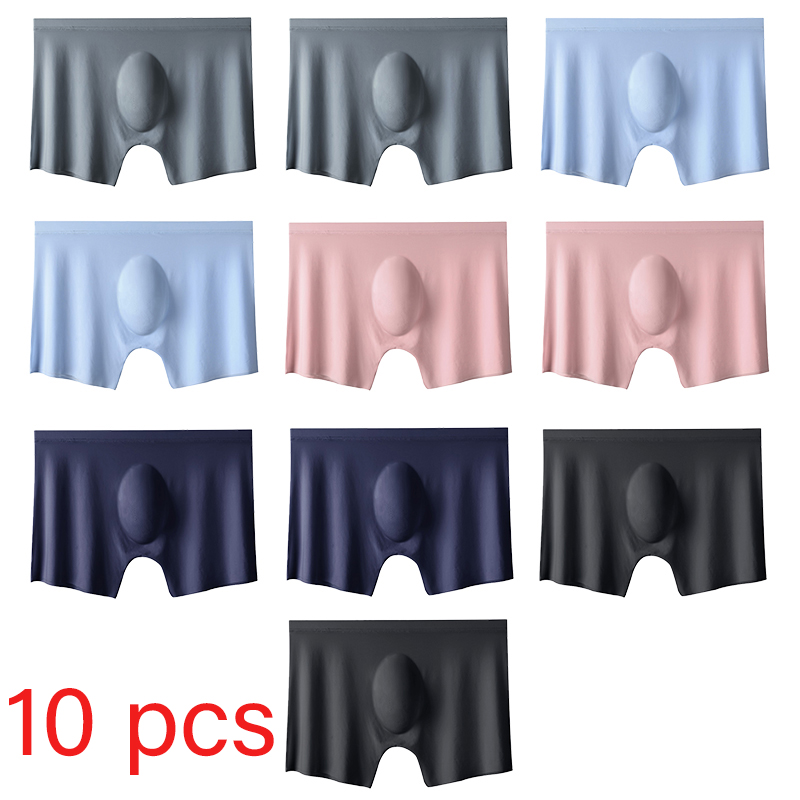 Boxer Shorts Modal - 10 sztuk/partia męskie letnie lodowy jedwab
