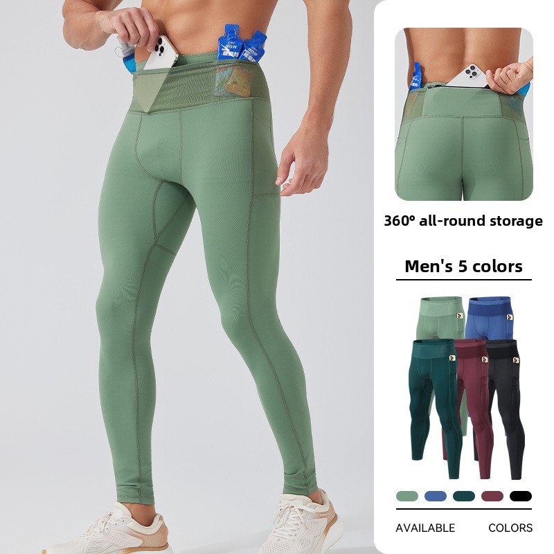 Compression Long Pant - Męskie, elastyczne spodnie kompresyjne do biegania,