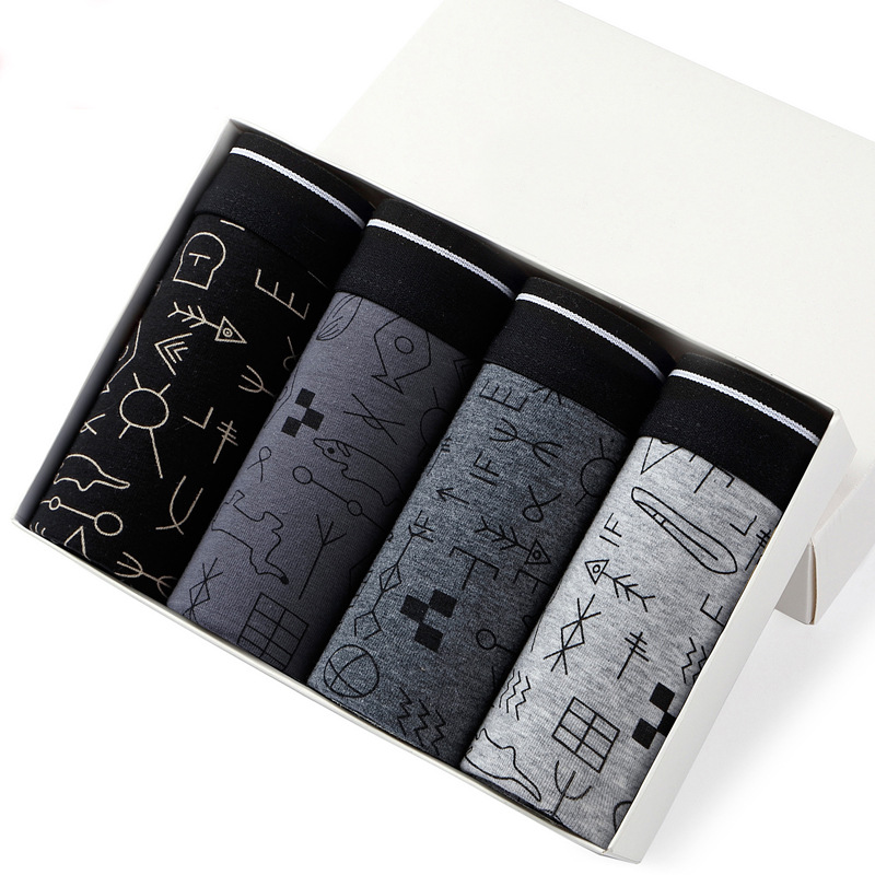 Boxer Brief Pack Cotton - 4 szt. Majtki męskie seksowne spodenki